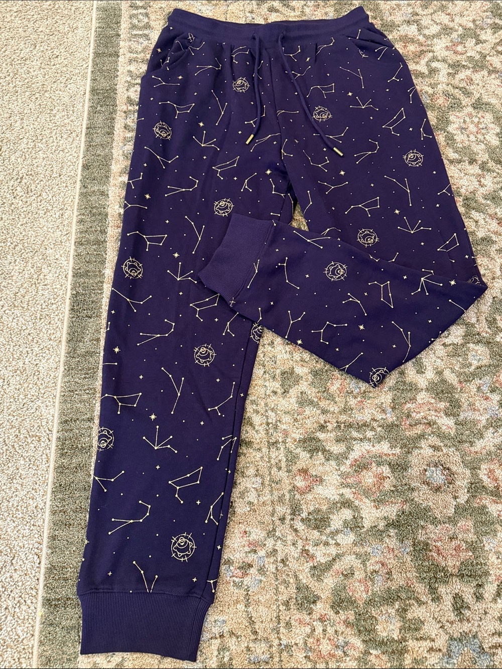 Women’s Disney Navy Sweatpants with Constellation Print Size Medium